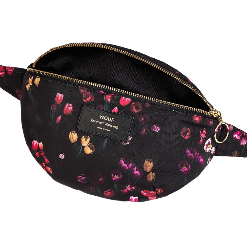 NWT WOUF Tulips Recycled Polyester Waist Hip Belly Belt (or Shoulder) Bag Spain
